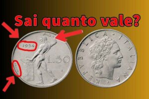 valore delle 50 lire 1958
